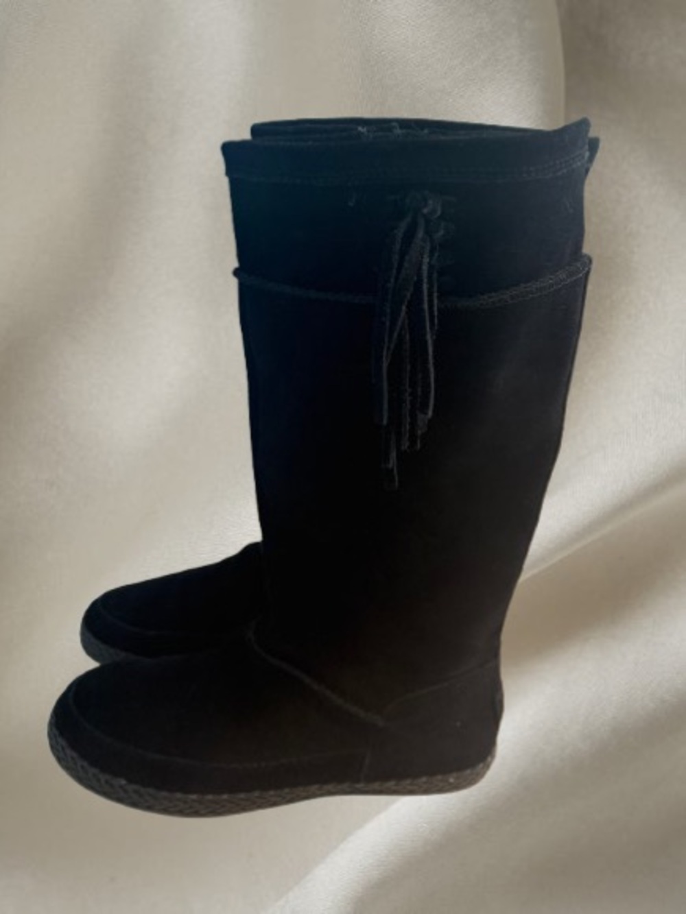 UGG‎ Emerie Knee High Flat Boots Suede with Tassels
